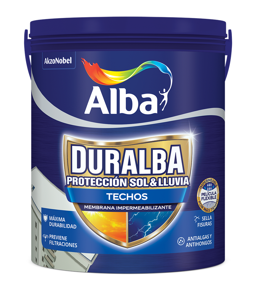 Duralba techos sin fibra x 20 lts.