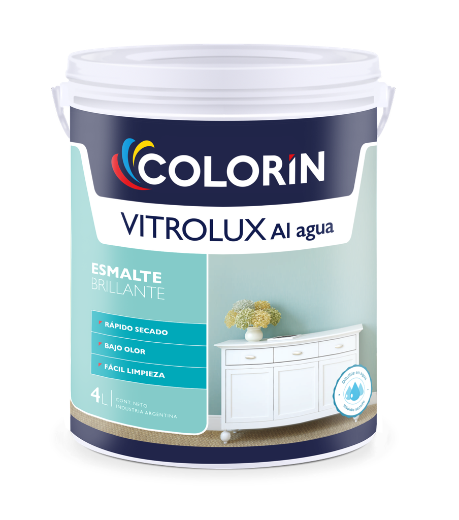Vitrolux Esmalte al Agua brillante x 4 lts.