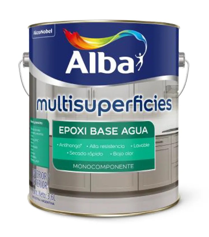 Alba Epoxi al agua Multisuperf Sat Blanco - Base P x 3.600 Lts.