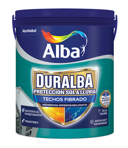 Duralba techos fibrado teja continental x 10 lts.
